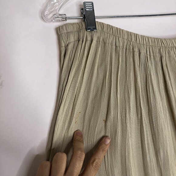 Double D Ranch Tiered Maxi Skirt Size L Ivory Broomstick Flowy Fairy Boho Hippie - Picture 4 of 9